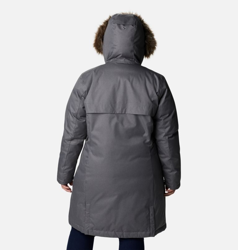 Women's Columbia Juniper Ridge Omni-Heat Infinity Down Parka Jackets Dark Grey | Plus Size CA-D681C